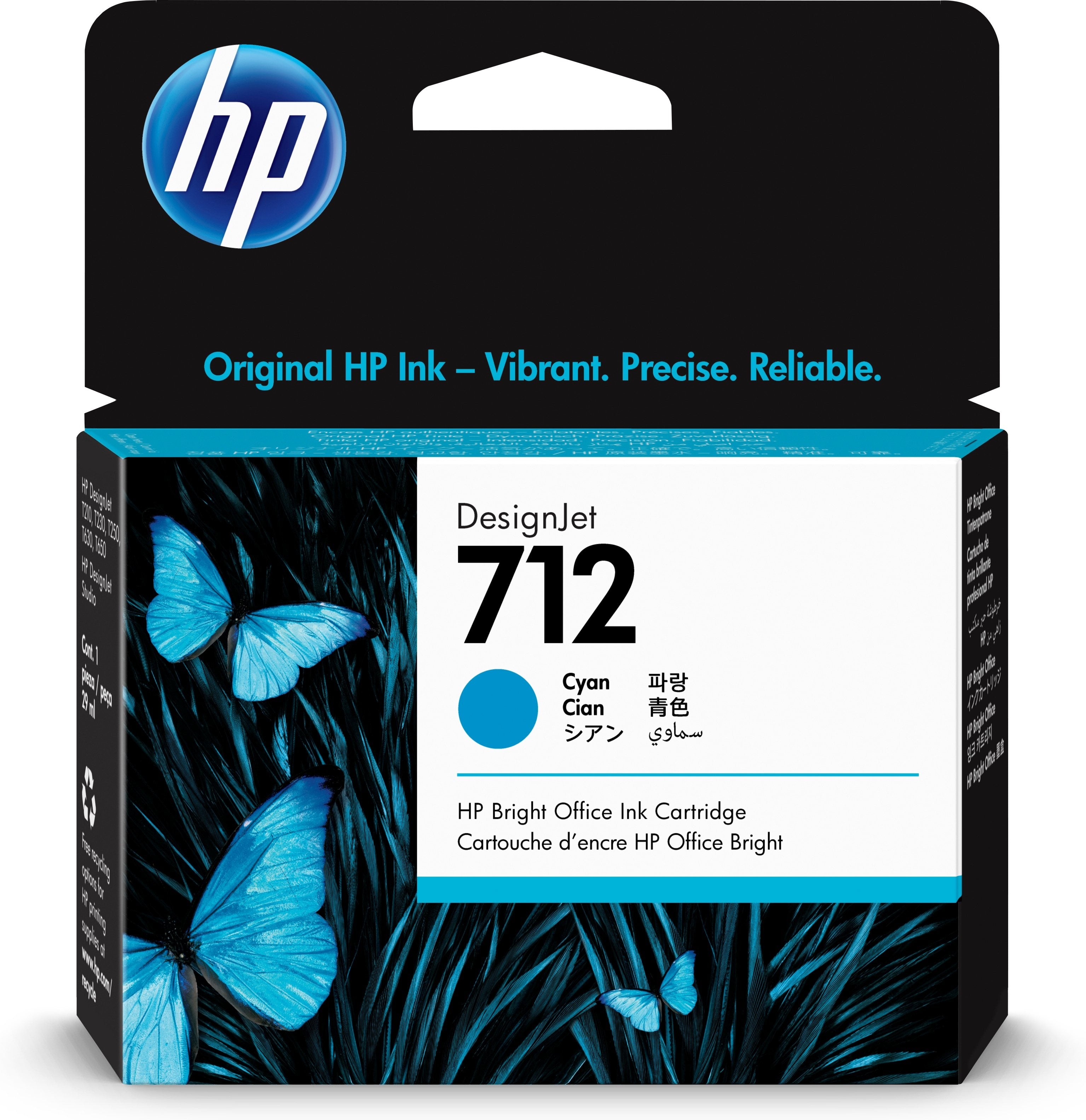 Tinta HP 712 - 3ED67A, Cian 29ml Tinta HP 712 - 3ED67A, Cian 29ml